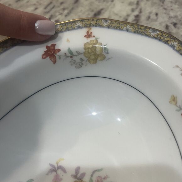 Antique Haviland Oval Serving Bowl 1920-1930 Limoges France Gold Rim‎ 9.5X7.25" - Picture 5 of 13